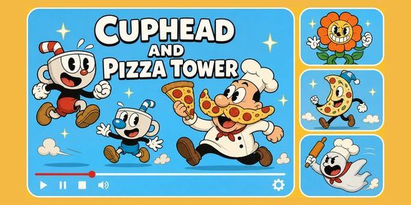Cuphead and Pizza Tower - 17 - custom-progressbar.com
