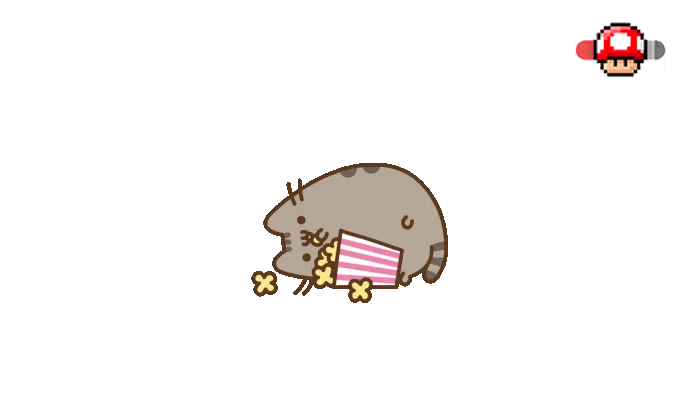Pusheen with popcorn deals