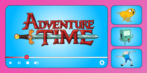 Collection de Barres de Progression Adventure Time pour YouTube