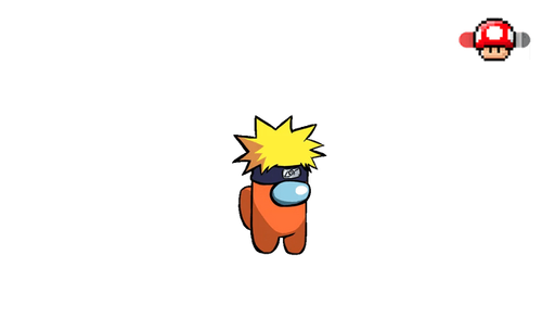 Among Us Orange Character Naruto Uzumaki