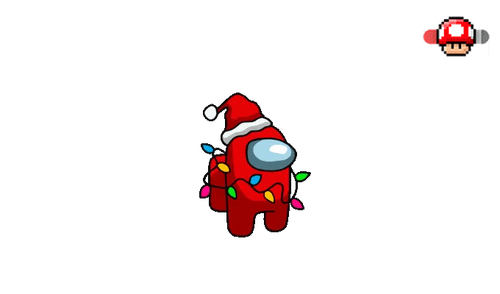Among Us Red Character Santa Claus