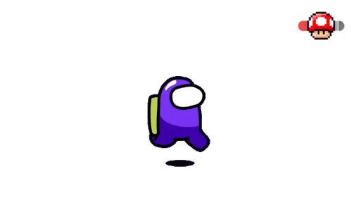 Among Us Shiny Purple Character Running