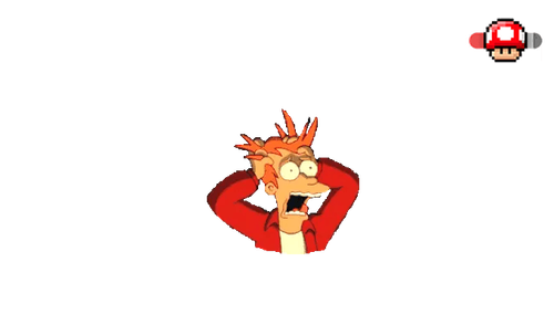 Futurama Philip J Fry Screaming in Panic