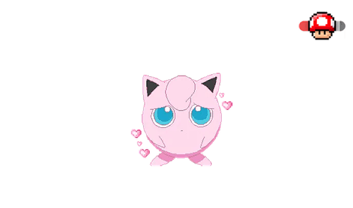 Pokémon Shy Jigglypuff with Hearts