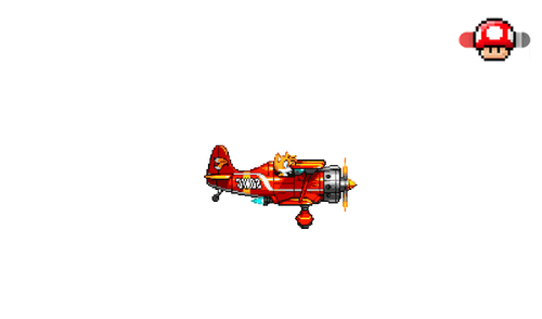 Sonic the Hedgehog Miles in a Plane