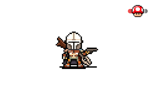 Star Wars Mandalorian Din Djarin Pixel