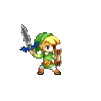 The Legend of Zelda Pixel Link Sword Attack progress bar