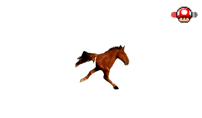 Two Legged Horse Animation Een Single Lijn Tekening Van Jumping